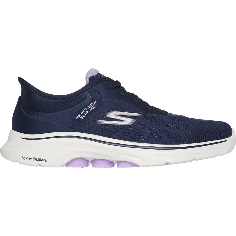 Skechers GO WALK 7 Valin Zapatillas De Tela Para Mujer En Azul Marino/Lavanda