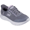 Skechers Go Walk Flex Clear Creek Zapatillas De Tela Para Mujer En Color Gris Carbón/Lavanda