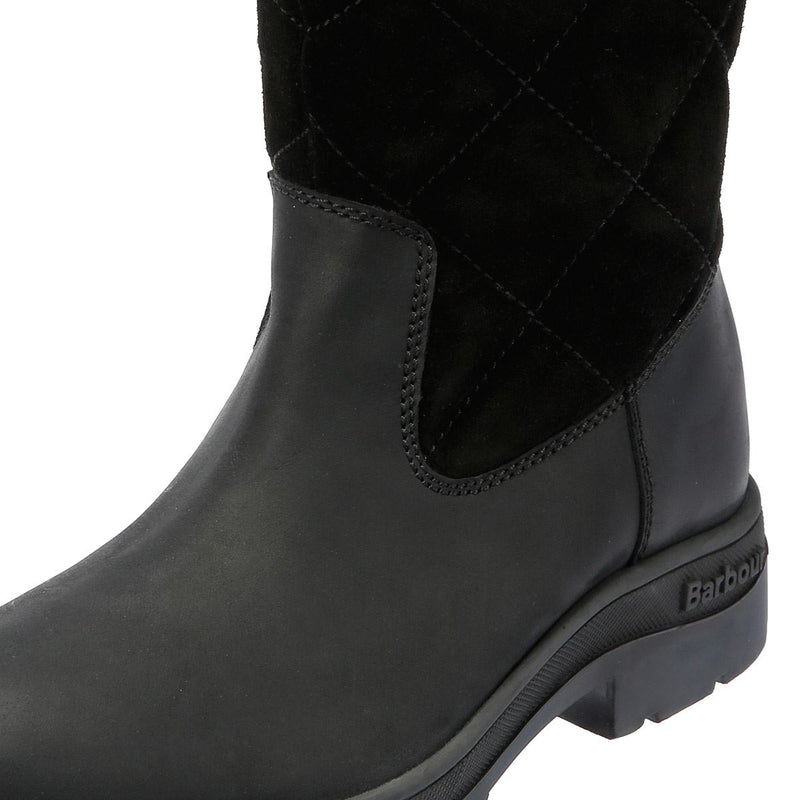 Barbour Oak Tall Botas De Mujer De Ante Negras.