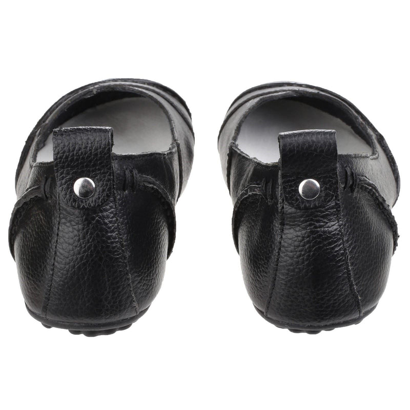 Hush Puppies Janessa Bailarinas De Cuero Negras Para Mujer