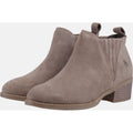 Hush Puppies Isobel Botas De Cuero Para Mujer En Color Topo.