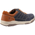 Hush Puppies Finley Zapatos De Cuero Para Hombre En Color Azul Marino Con Cordones.