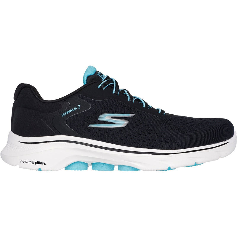 Skechers GO WALK 7 Cosmic Waves Zapatillas De Mujer De Poliéster En Negro/Turquesa