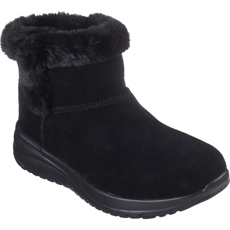 Skechers On-the-GO Stellar Cozy Step Botas De Cuero Negro Para Mujer