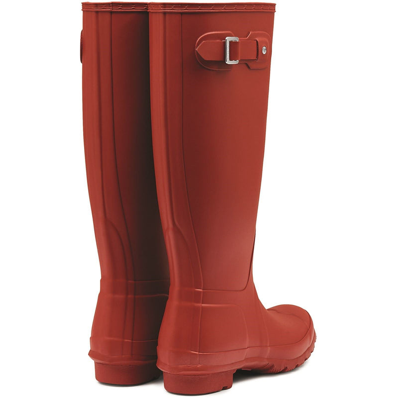 Hunter Original Tall Botas De Agua Rojas Militares De Mujer De Caucho.