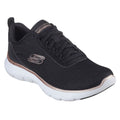 Skechers Flex Appeal 5.0 Uptake Zapatillas De Mujer Negras/Oro Rosa De Tela