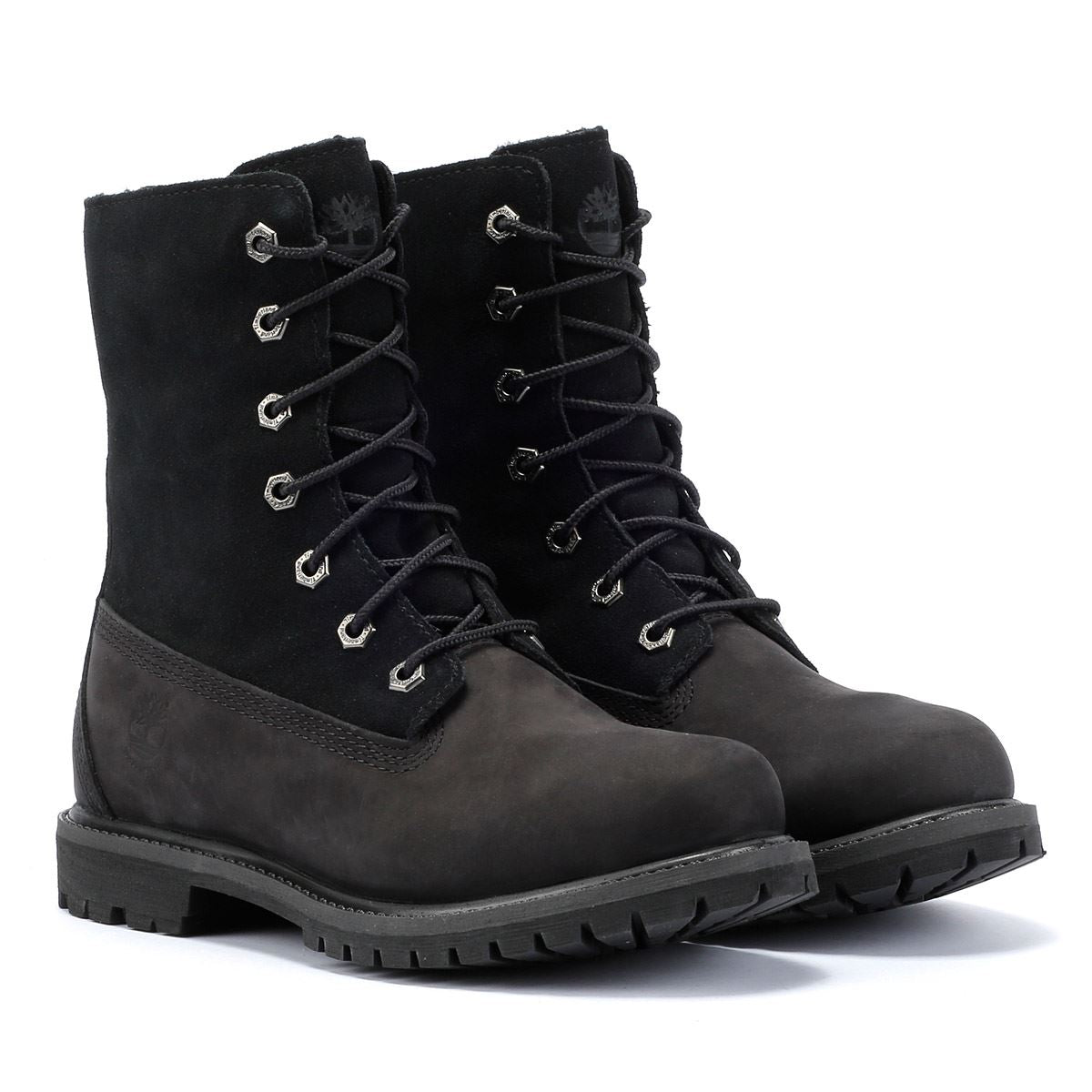 Timberland Warm Lined Waterproof Botas Negras De Cuero Para Mujer. Tower London.es