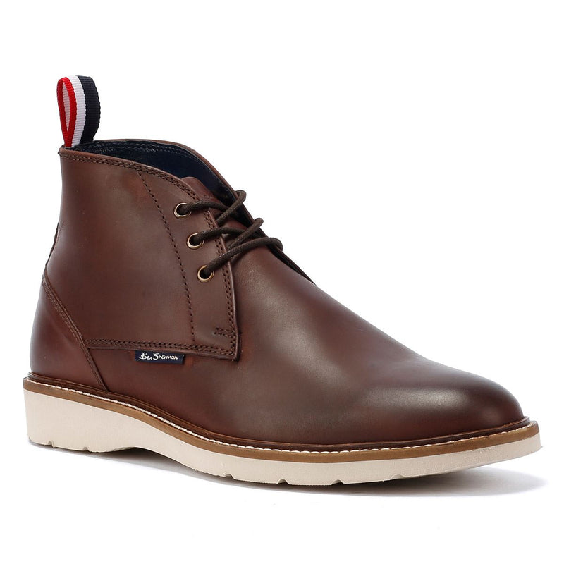 Ben Sherman Hampton Botas Rojas De Cuero Para Hombre.