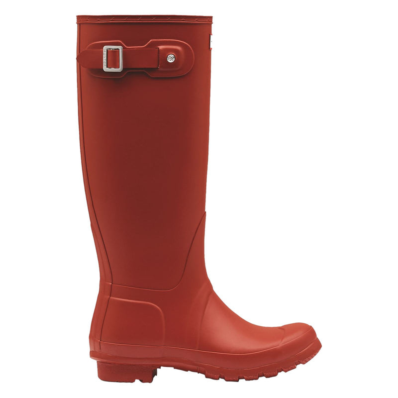 Hunter Original Tall Botas De Agua Rojas Militares De Mujer De Caucho.