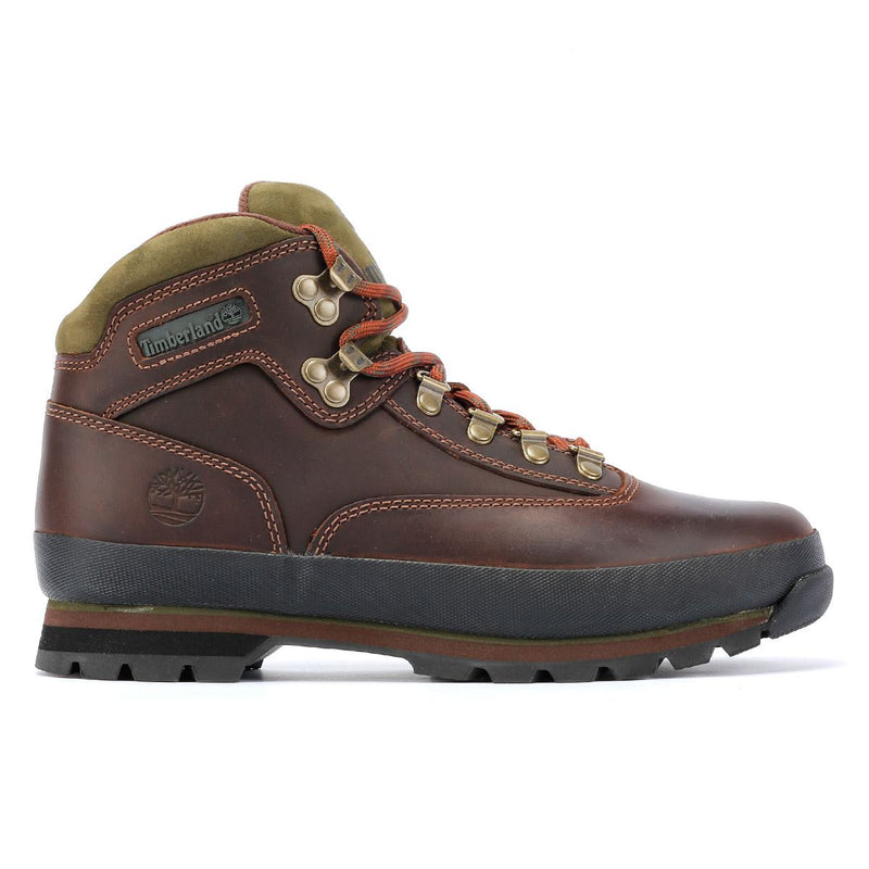 Timberland Euro Hiker Mid Lace Botas De Cuero Marrón Para Hombre