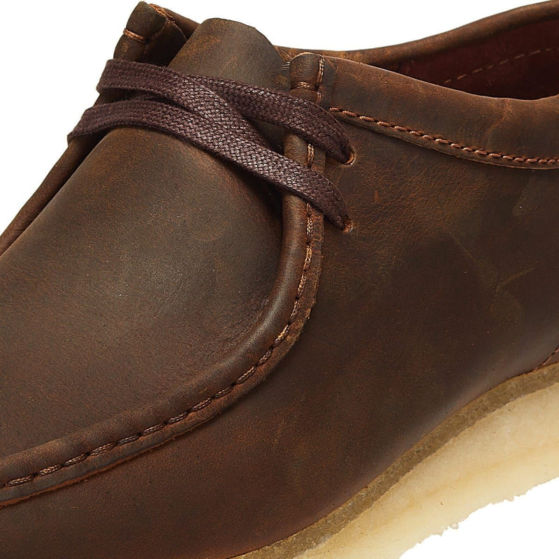 Clarks Zapatos De Cordones Marrones Para Hombre Wallabee Beeswax