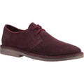 Hush Puppies Scout Zapatos De Ante Para Hombre En Color Burdeos Con Cordones.