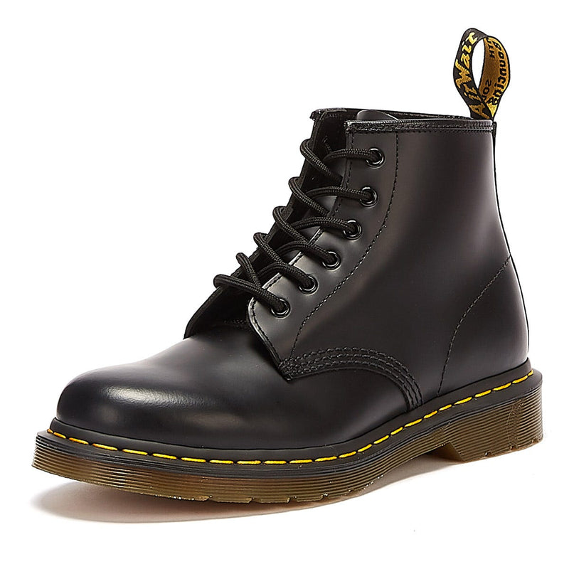 Dr. Martens 101 Botas Negras De Cuero Liso