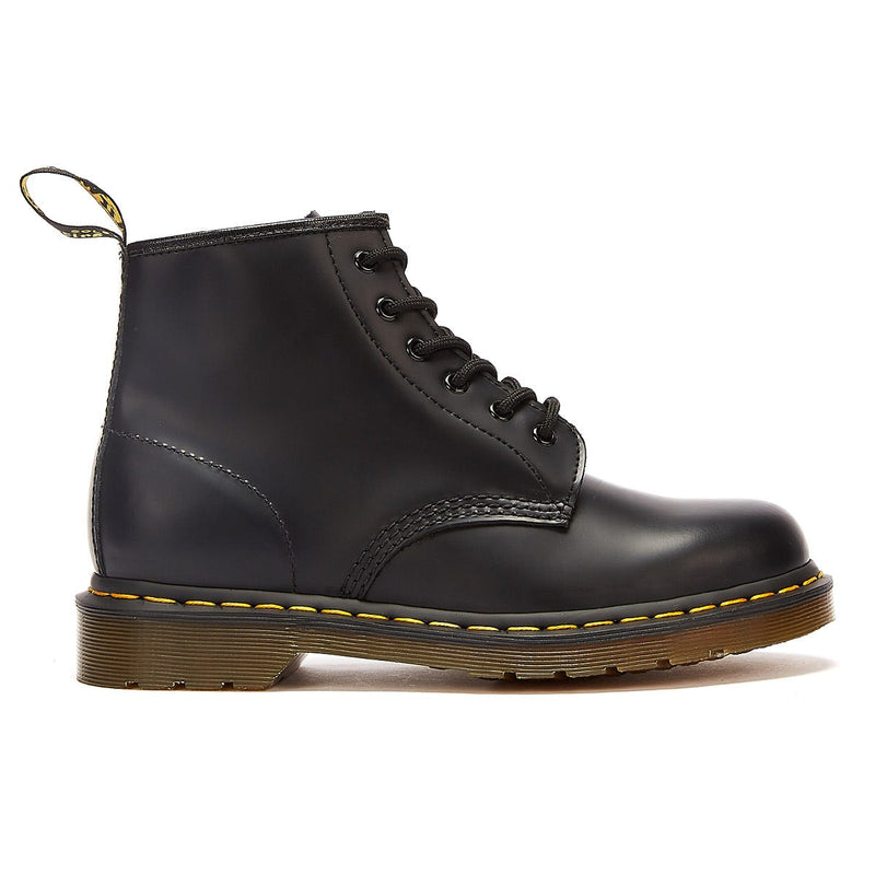 Dr. Martens 101 Botas Negras De Cuero Liso