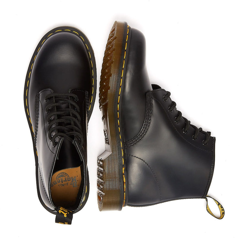 Dr. Martens 101 Botas Negras De Cuero Liso