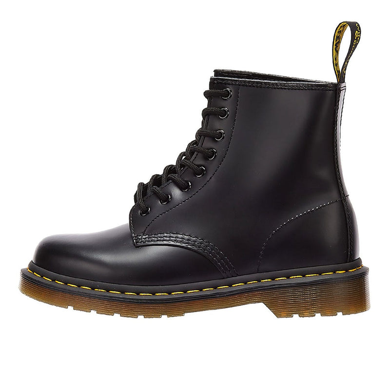 Dr. Martens 1460 Botas De Cuero Negro Liso Para Mujeres