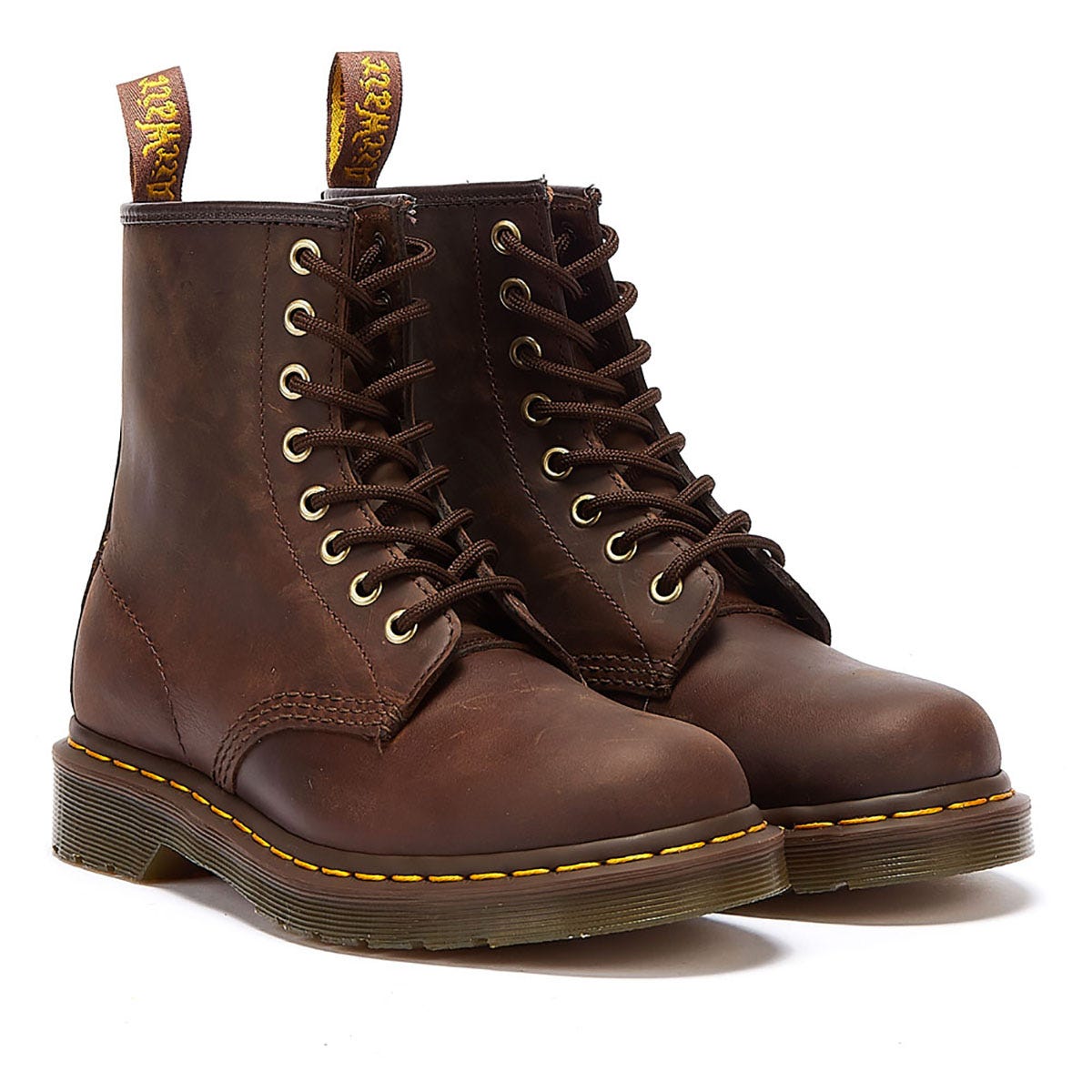 Dr. Martens 1460 Botines De Cuero Marrón Gaucho Para Mujer