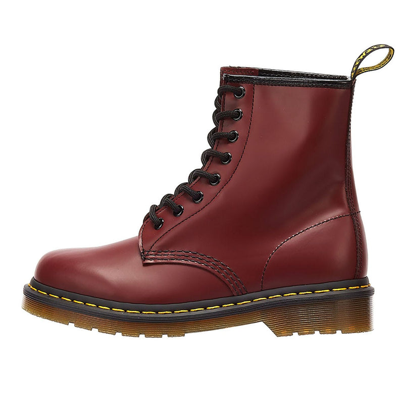 Dr. Martens 1460 Botas De Cuero Rojo Cereza Liso Para Mujer