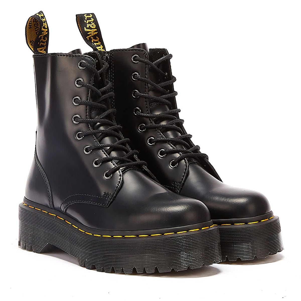 Dr. Martens Botas De Plataforma Negras Para Mujer Jadon Smooth