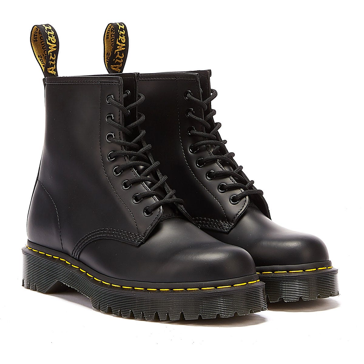 Dr. Martens 1460 Botas Negras De Cuero Liso Para Hombres