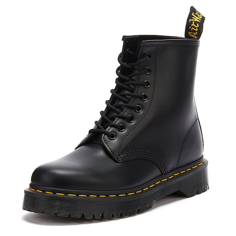 Dr. Martens 1460 Botas Negras De Cuero Liso Para Hombres