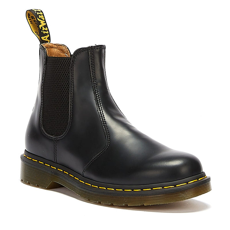 Dr. Martens 2976 Botas Negras De Cuero Liso Para Mujer