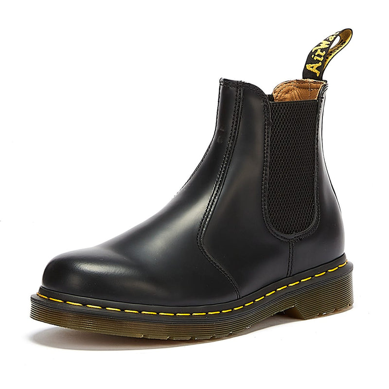 Dr. Martens 2976 Botas Negras De Cuero Liso Para Mujer