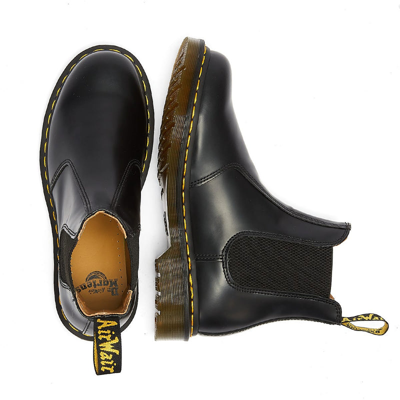 Dr. Martens 2976 Botas Negras De Cuero Liso Para Mujer