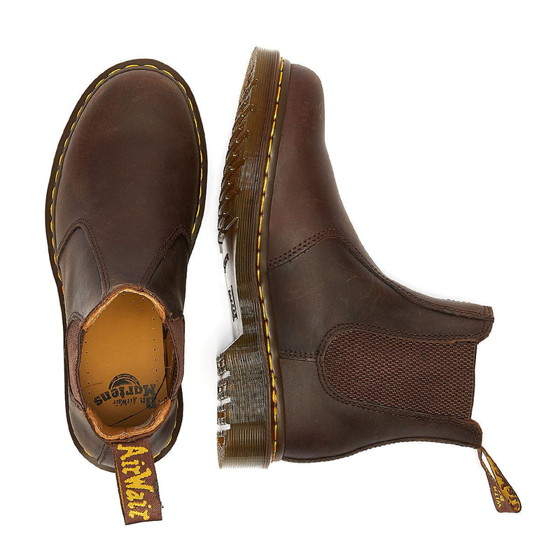 Dr. Martens 2976 Ys Locos Botas Marrones Para Hombres De Cuero Crazy Horse