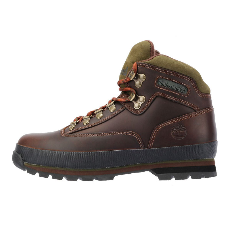 Timberland Euro Hiker Mid Lace Botas De Cuero Marrón Para Hombre