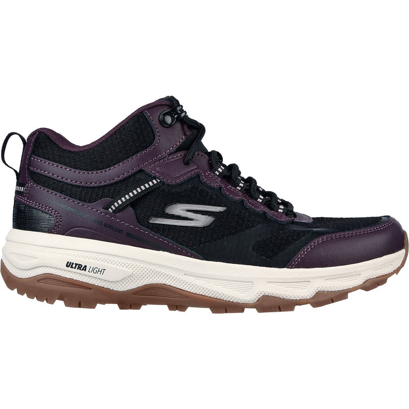 Skechers Go Run Trail Altitude Zapatillas De Cuero Para Mujer En Negro/Morado