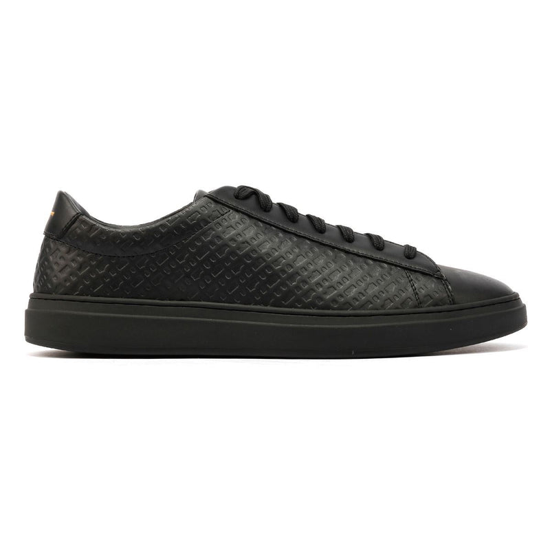 Boss Kieran Tennis Zapatillas De Piel Para Hombre En Negro.