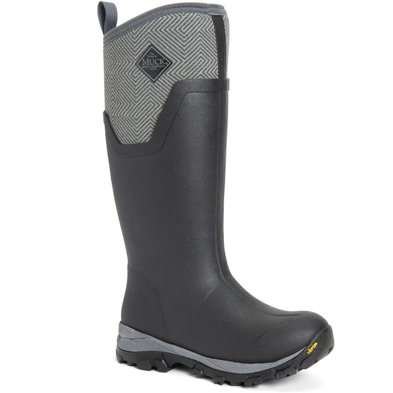 Muck Boots Arctic Ice Tall Botas De Agua Geométricas Negras/Grises De Goma