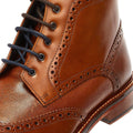 Ben Sherman Alfred Brogue Botas De Cuero Marrón Para Hombre