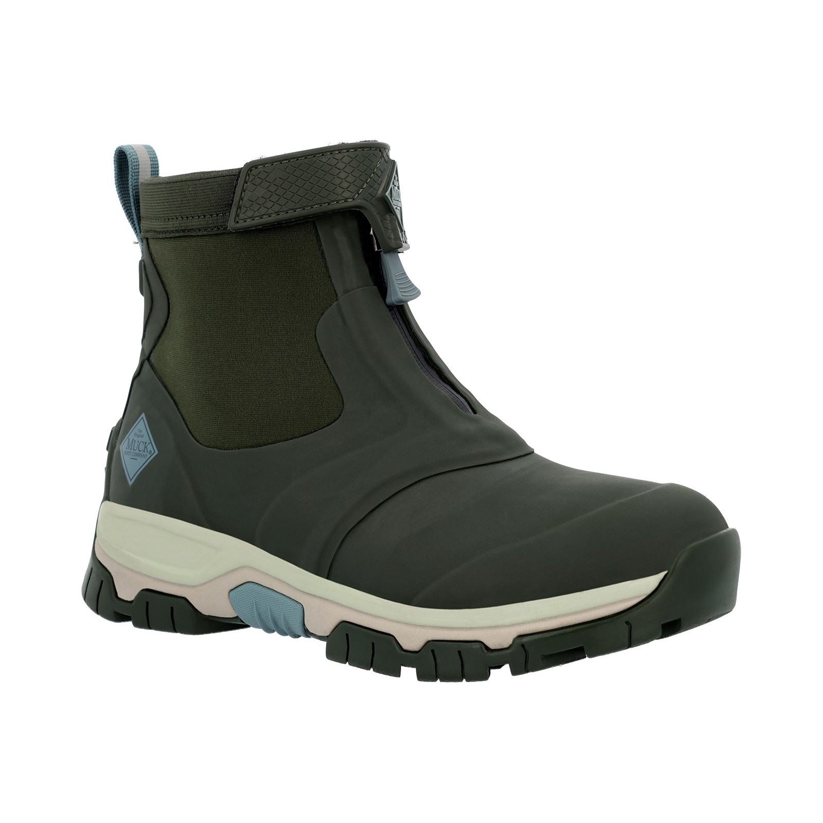 Muck Boots Apex Mid Zip Botas De Agua De Caucho Y Musgo.