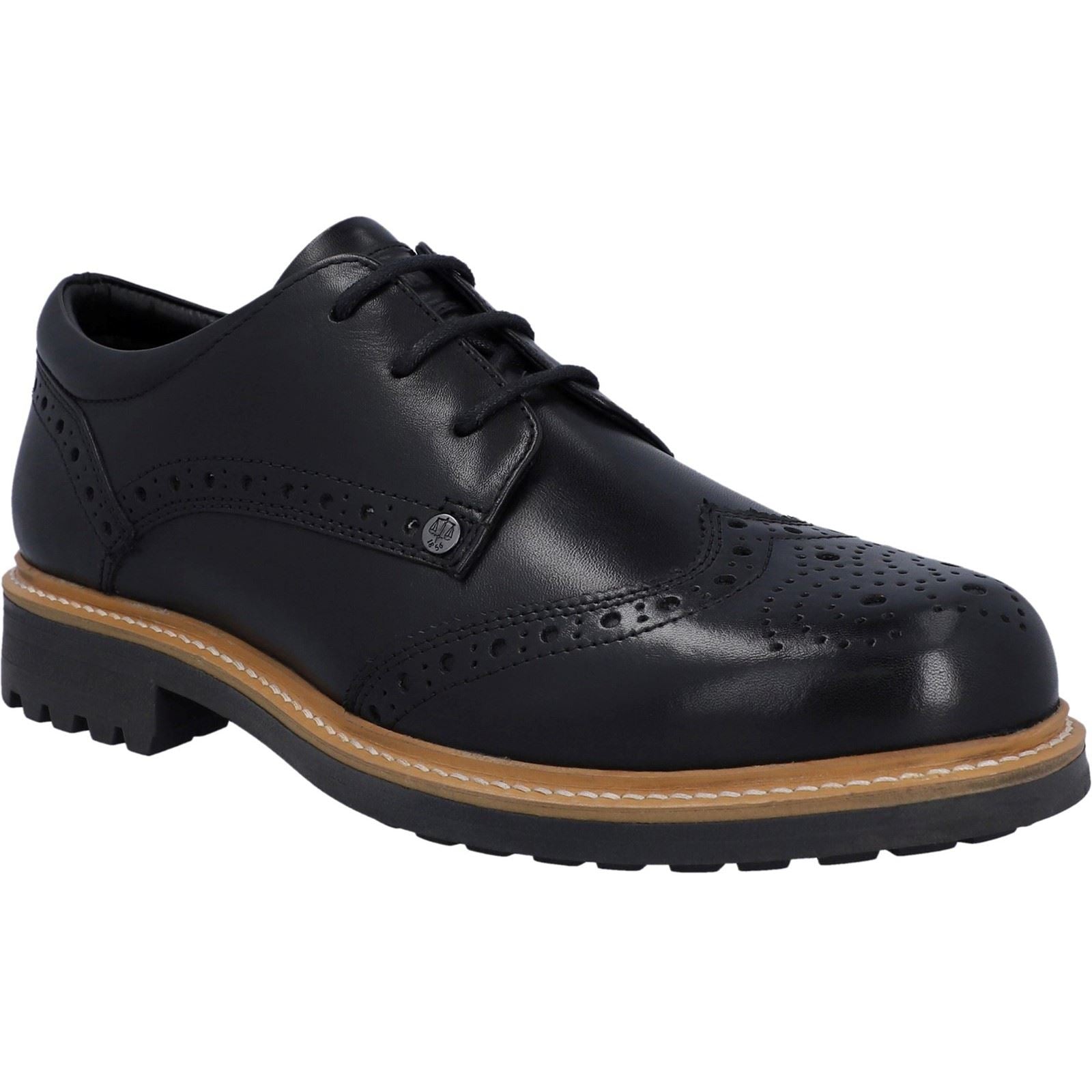 Hunter Cawdor Zapatos Negros Brogues De Cuero Para Hombre