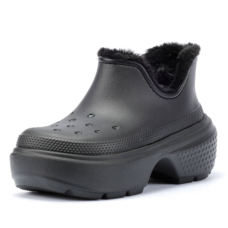 Crocs Stomp Lined Shorty Botas Negras De Mujer