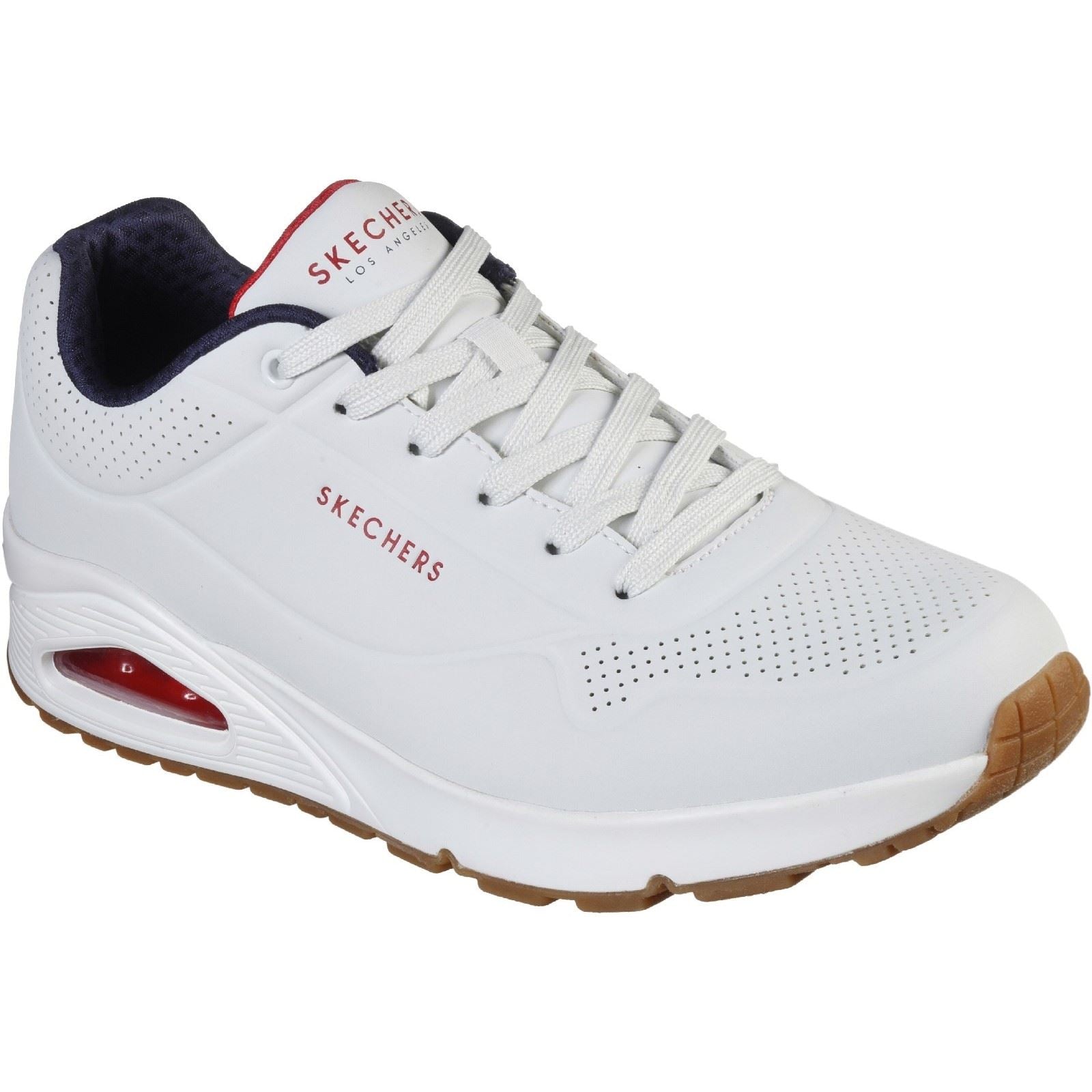 Skechers Uno Stand On Air Zapatillas Sintéticas Para Hombre En Blanco/Marino/Rojo