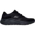 Skechers Arch Fit 2.0 The Keep Zapatillas De Piel Para Hombre En Negro.