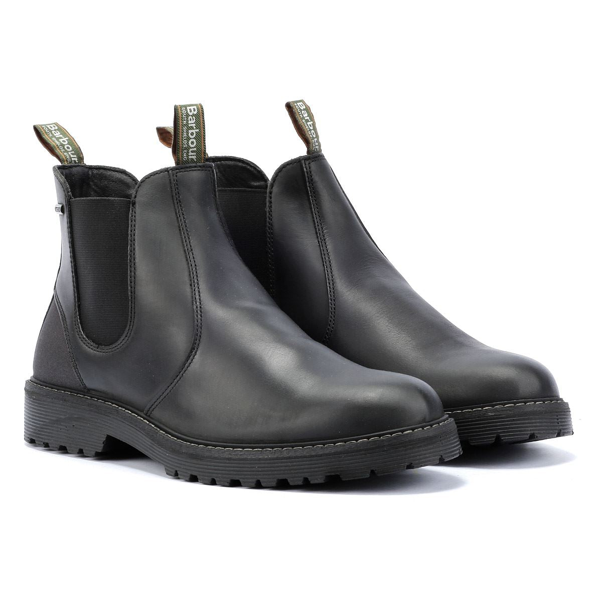 Barbour Patton Botas Negras De Cuero Para Hombre