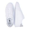 Ralph Lauren Heritage Court II Zapatillas Blancas De Cuero Para Hombre