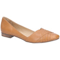 Hush Puppies Marley Ballerina Planos De Piel Para Mujer En Color Marrón Claro