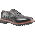 Cotswold Quenington Commando Zapatos De Hombre Negros De Cuero Con Cordones.