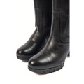 Pod Nitika Botas Negras De Cuero Para Mujer.