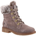 Hush Puppies Florence Botas De Cuero Para Mujer En Color Topo.