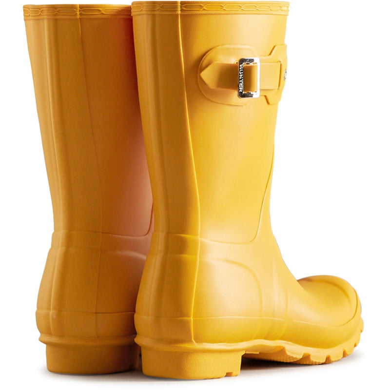 Hunter Original Short Wellington Boots Botas De Agua Amarillas De Mujer De Goma