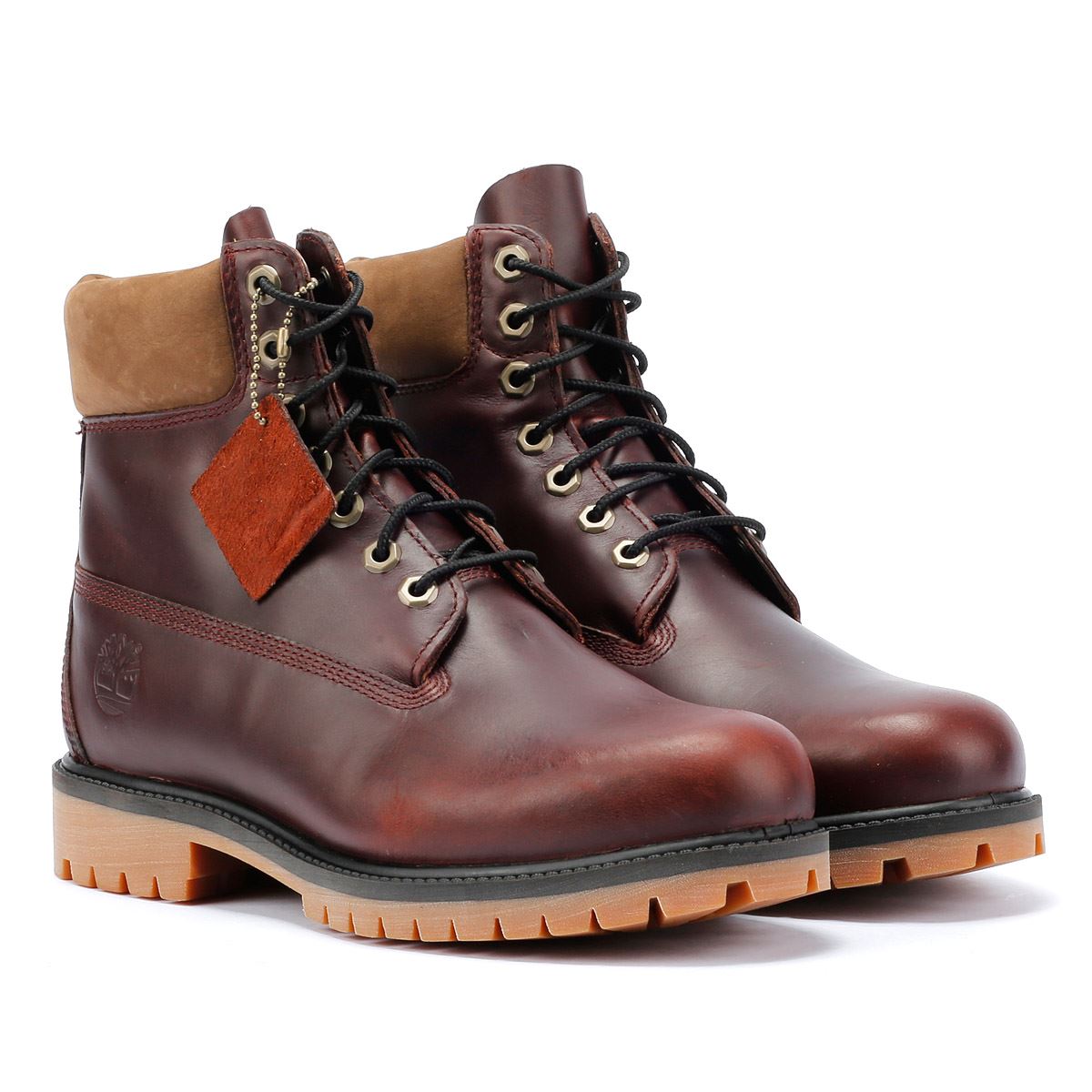 Timberland Heritage 6 Inch Waterproof Botas Rojas De Cuero Para Hombre.