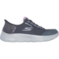 Skechers Go Walk Flex Clear Creek Zapatillas De Tela Para Mujer En Color Gris Carbón/Lavanda