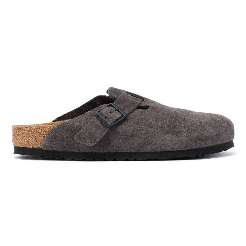 Birkenstock Boston Zuecos De Ante Gris