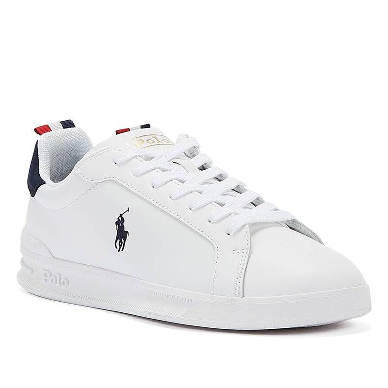 Ralph Lauren Zapatillas Bajas De Cuero Premium Blancas